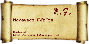 Moravecz Fáta névjegykártya